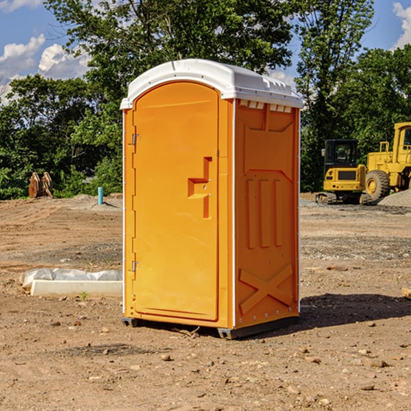 can i customize the exterior of the portable toilets with my event logo or branding in Clutier